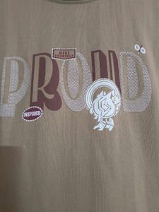 Brown Graphic Tee - &#34;Proud&#34; Design