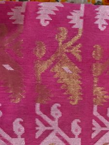 Pink &amp; White Woven Fabric