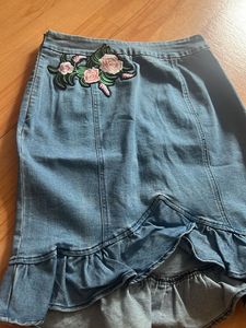 Frill Embroidery Designer Skirt