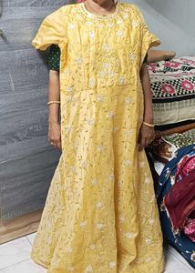 New Elegant Yellow Ethnic Gown