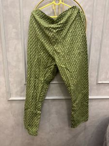 Green Printed Kurta Set