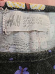 Black (Charcoal Grey) Floral Frock From H&amp;M - USA