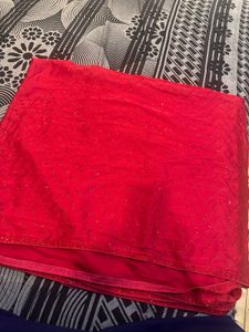 Dark Maroon Party Wear Saree With Blouse Piece