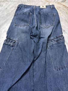 Denim Cargo Pants