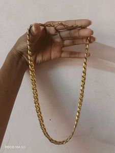 Gold-Tone Curb Chain Necklace