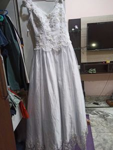 Ball Gown White Flared Birthday Wedding