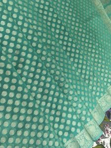 woven design Green Saree