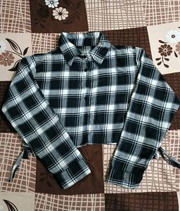 Crop Check Shirt For Women