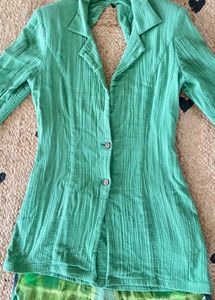 pure cotton Green Co-ord Set