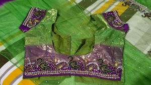 Heavy Stone Work Sari With Blouse
