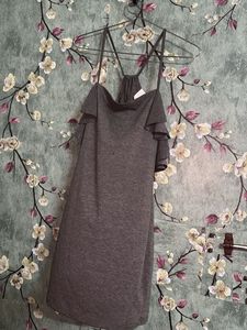 Grey Ruffle Dress