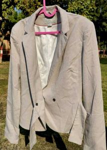 H&amp;M Premium Beige Formal Blazer for Women