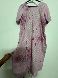 Lilac Embroidered Kurti
