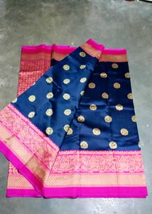 Blue &amp; Pink Lightwaight Silk Saree