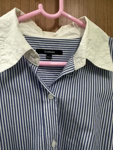 Striped Shirt with White Collar
