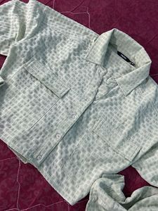 Sage Green Cropped Blouse