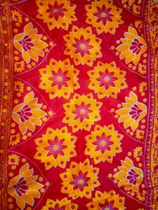 Women's red cotton brand new saree