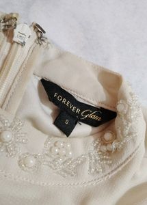 Forever Stone Beaded Beautiful White Top🤍