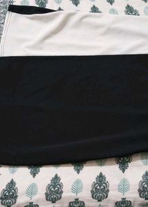 White And Black Bodycon Dress 👗