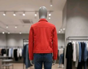 Red Denim Jacket - Stylish &amp; Trendy