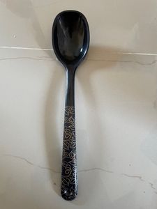 Black Long Spoon For Serving Vegetable