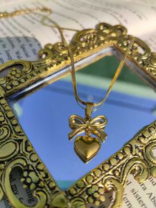 Heart Bow Anti Tarnish Pendant