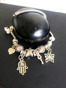 Charm Bracelet with Starfish, Key, and Butterfly C
