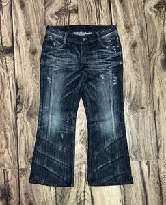 Distressed Bootcut Jeans