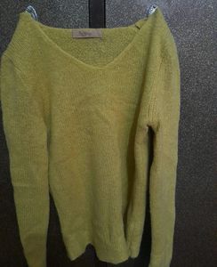 Lime Green Stylish Sweater Top