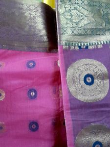 Pink TANT Saree (Highly Intricate DESIGN)
