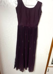 Purple Kurta Plazo Set