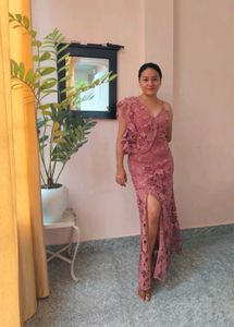 Elegant Lace Maxi Dress International Brand