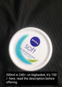 Nivea Soft Moisturizer (60% Left).