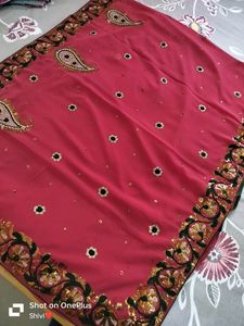 Beautiful Saree With Tari Work