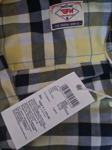 Plaid Shirt - Yellow, Black &amp; White