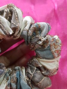 jewell like embellishment scrunchie