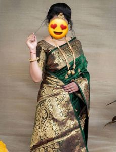 Combo Of Dark Green And Orange Color Saree😍❤️‍🔥
