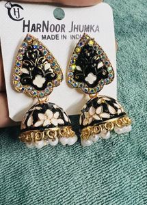 Black Jhumka Earrings
