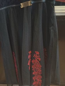 Black Netted Flared Dress From Soie