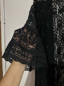 Black Lace Cover Top