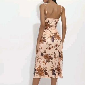 Floral Print Midi Slip Dress