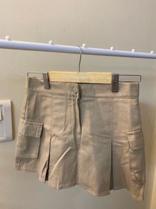 Y2K cargo denim skirt