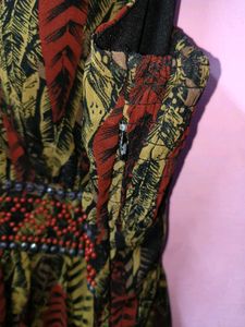 Aniston Leaf Print Dress