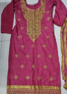 Pink Embroidered Salwar Suit