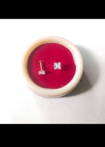 22k Pure Gold Square Dimond StudEarrings