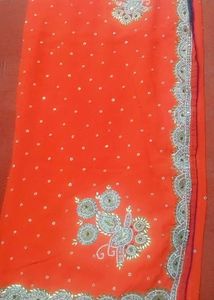 Fancy Party Wear Saree With Peticot And Blouse