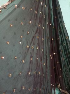 Burgundy Dupatta With Sequence Work Never Used