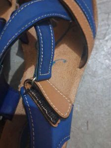 Blue &amp; Tan Sandals