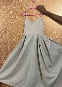 Beige Fit & Flare Dress