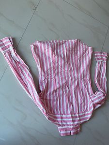 Striped Pink &amp; White Shirt